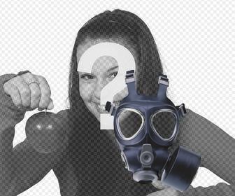 online aufkleber von einer gasmaske in ihre fotos einfugen
