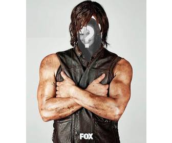 Fotomontage, um dein Gesicht in Daryl Dixon von Thewalking Dead zu setzen