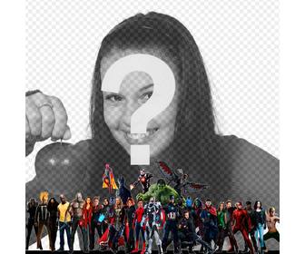 Fotomontage mit den Charakteren des Avengers Infinity War