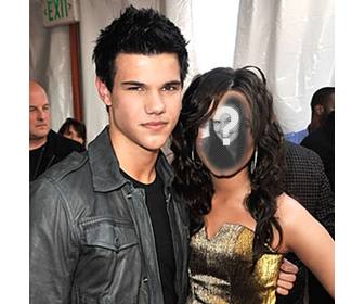 haben sie ein foto als frau neben taylor lautner schauspieler kampfsportler fur die twilight-saga bekannt bis der einen seite und speichern oder per e-mail-fotomontage