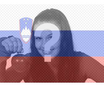 setzen sie ihr bild mit der flagge von slowenien mit dieser fotomontage online