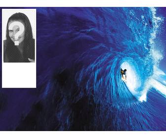 hintergrundbild fur twitter individuell mit ihrem foto von einem surfer auf einer welle