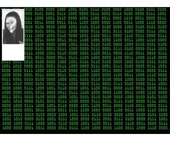 hintergrund von binaren zahlen wie matrix mit einer individuell anpassbaren foto