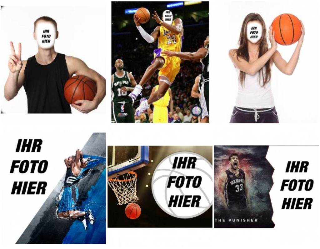 Basketball Fotomontagen und Collagen