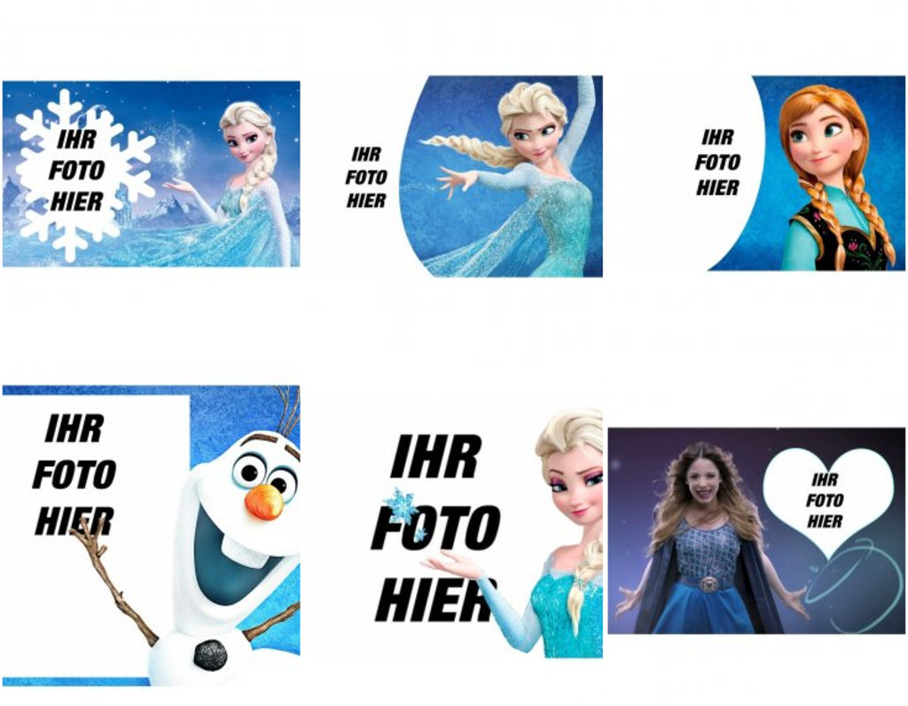 Bilderrahmen von Frozen, Collagen und vieles mehr