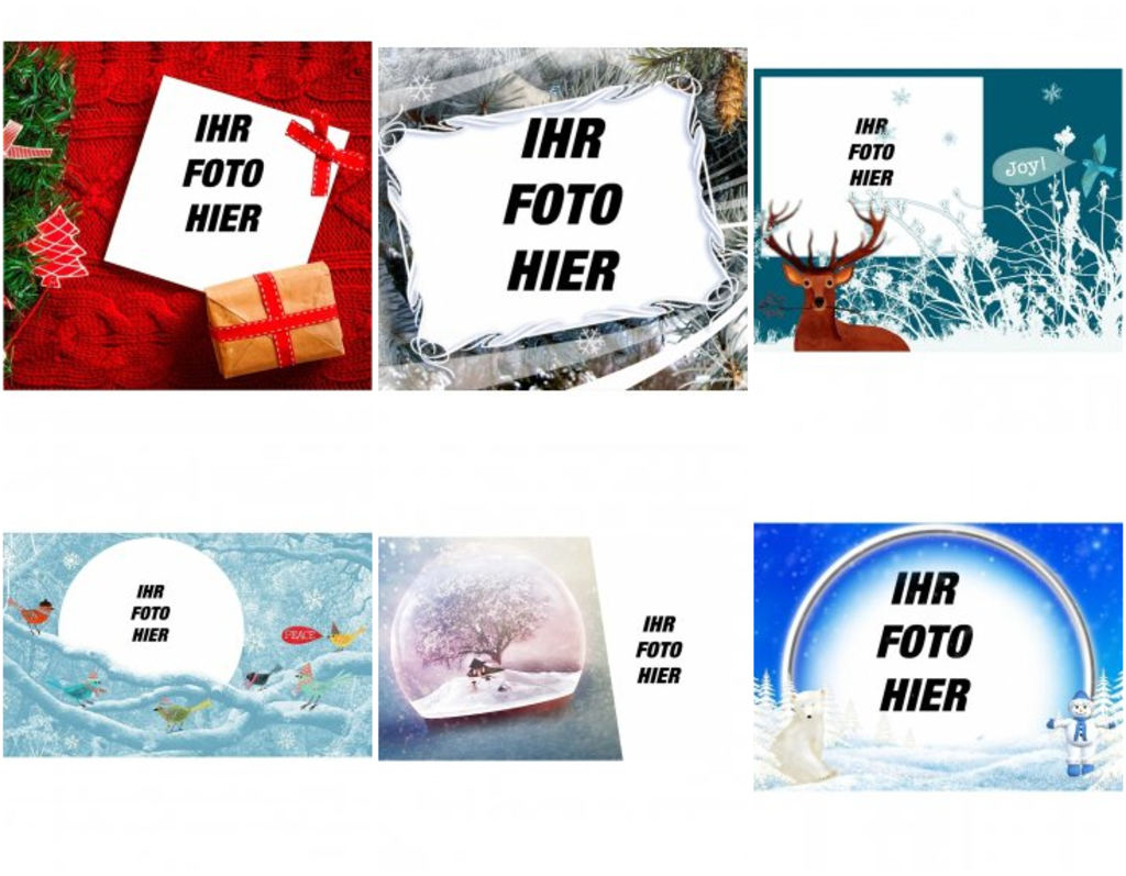 Dezember Fotomontagen mit Bildern