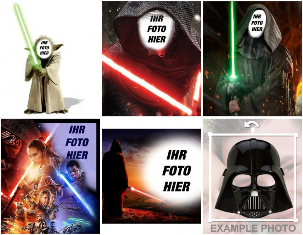 Foto-Effekte des Films Star Wars Episode VII