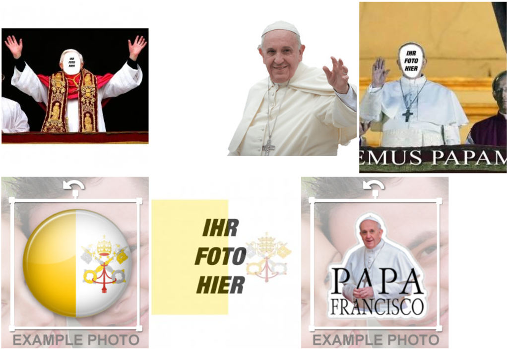 Foto-Effekte von Papst Francisco und der Vatikanstadt