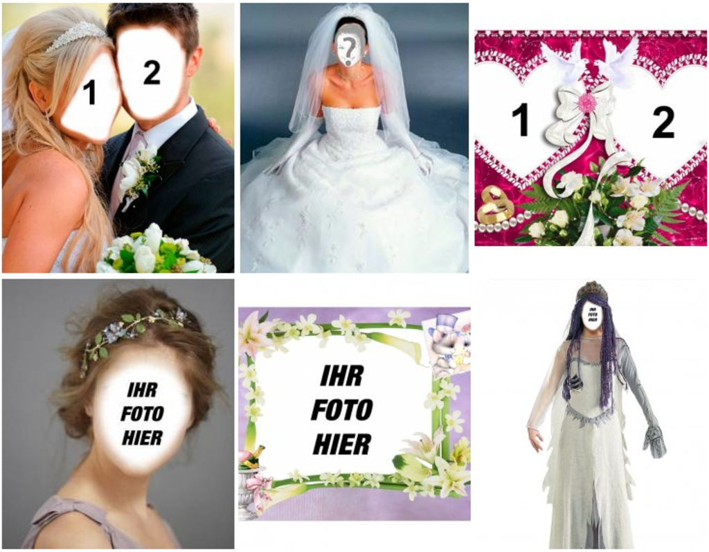Erstellen Sie Fotomontagen und Karten für Hochzeiten