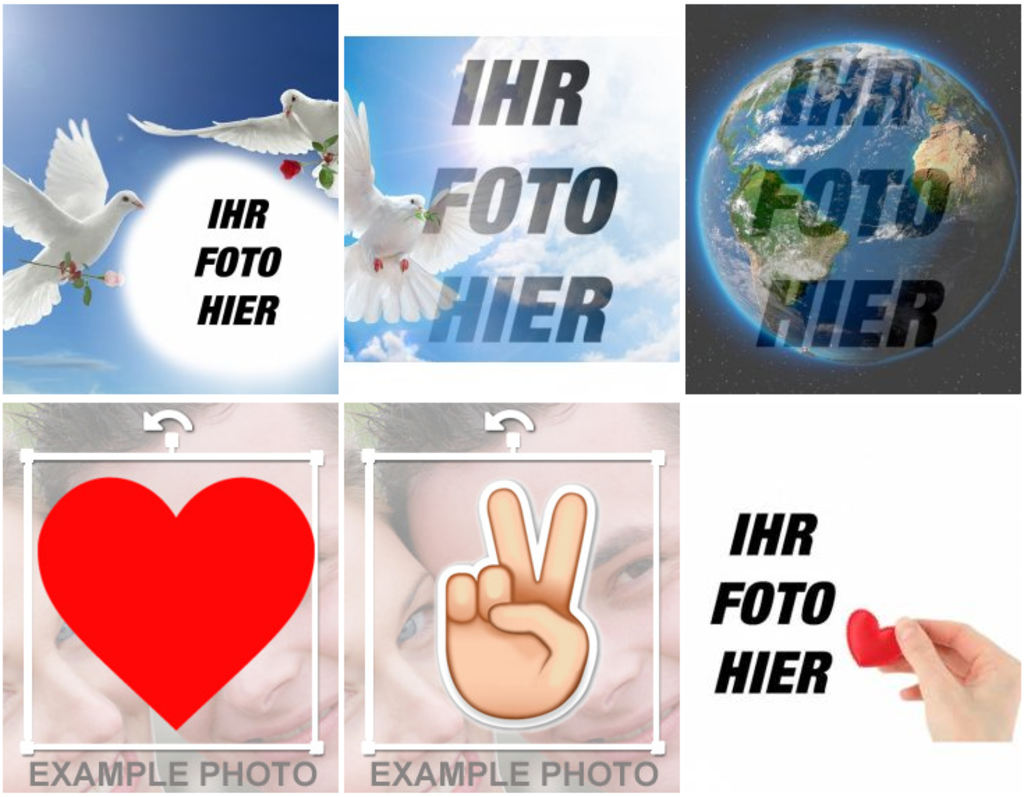 Foto Wirkungen von NO WAR für Ihre Fotos