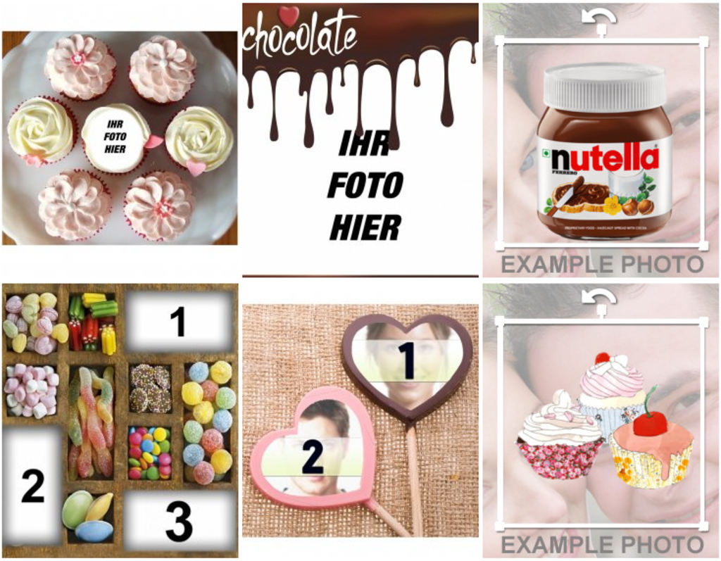 Fotoeffekte mit Süßigkeiten und Bonbons zu bearbeiten und zu dekorieren