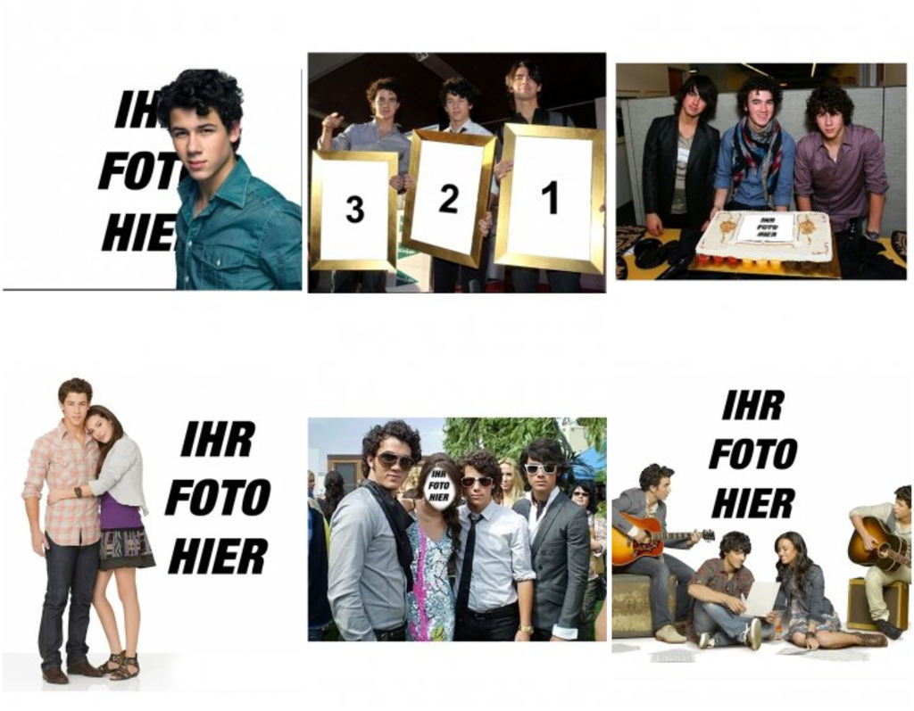 Fotomontagen mit den Jonas Brothers