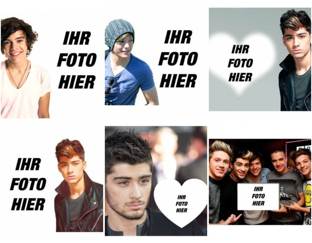 Fotomontagen mit One Direction