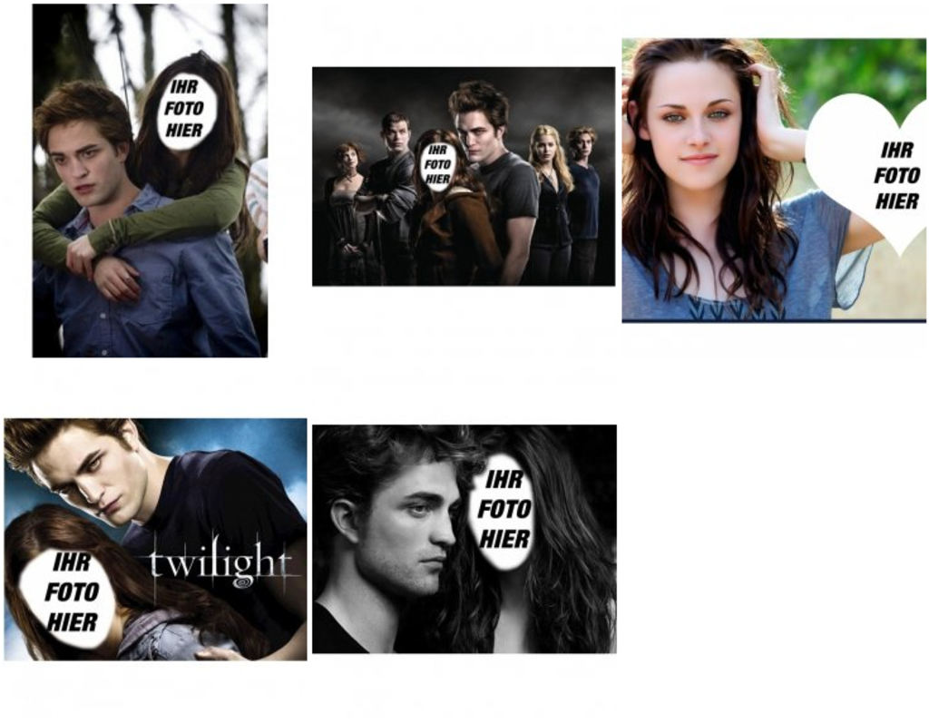 Fotomontagen mit Figuren aus der Twilight-Saga