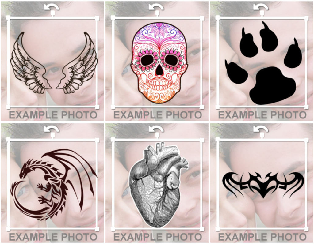 Fotomontagen mit Tätowierungen in Ihrer Bilder oder Montagen über Tattoos setzen