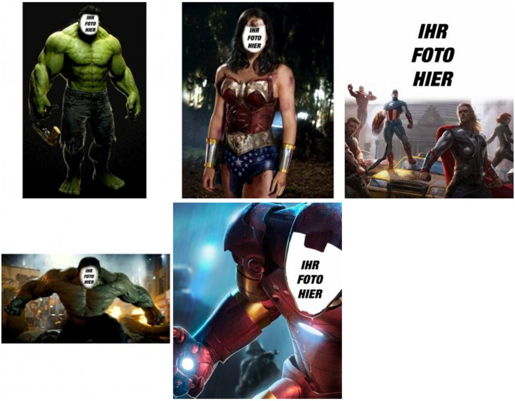 Fotomontagen und Fotoeffekte Avengers