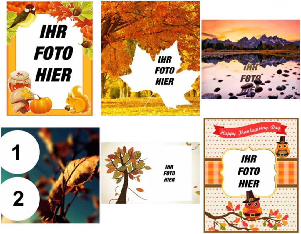 Fotomontagen und Fotorahmen November