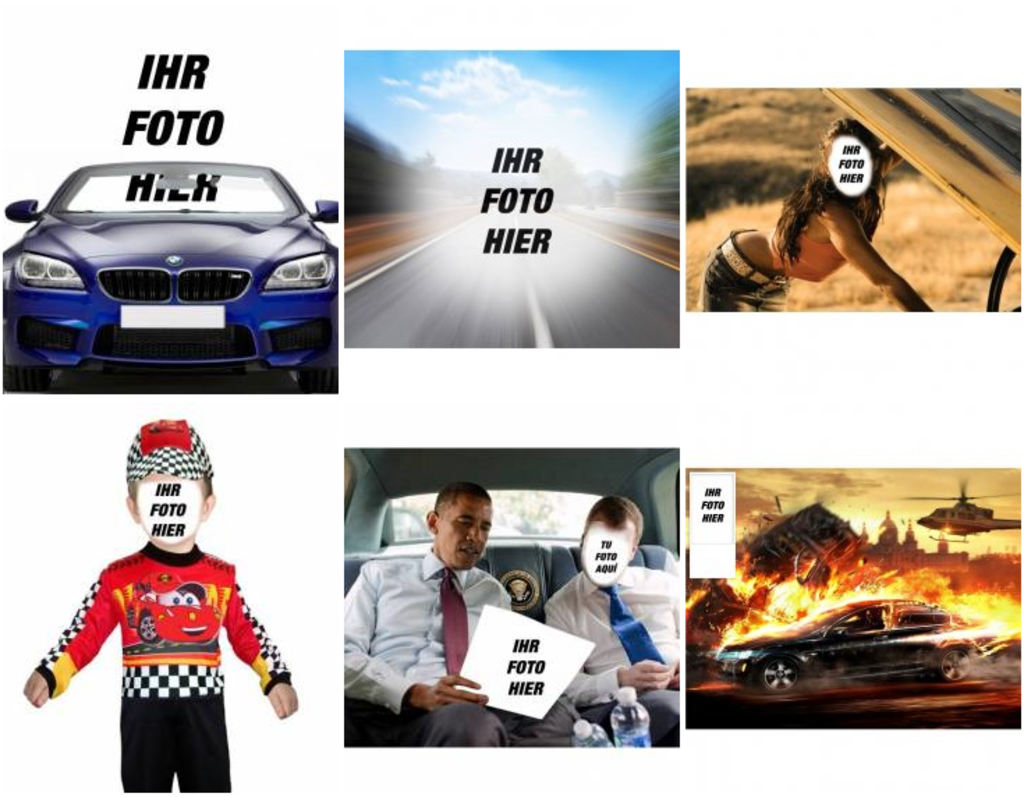 Fotomontagen von Autos kostenlos und Online-