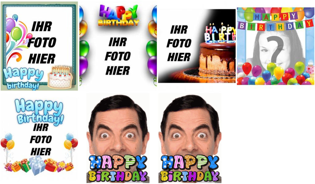 Geburtstag Postkarten mit Ihren Fotos machen