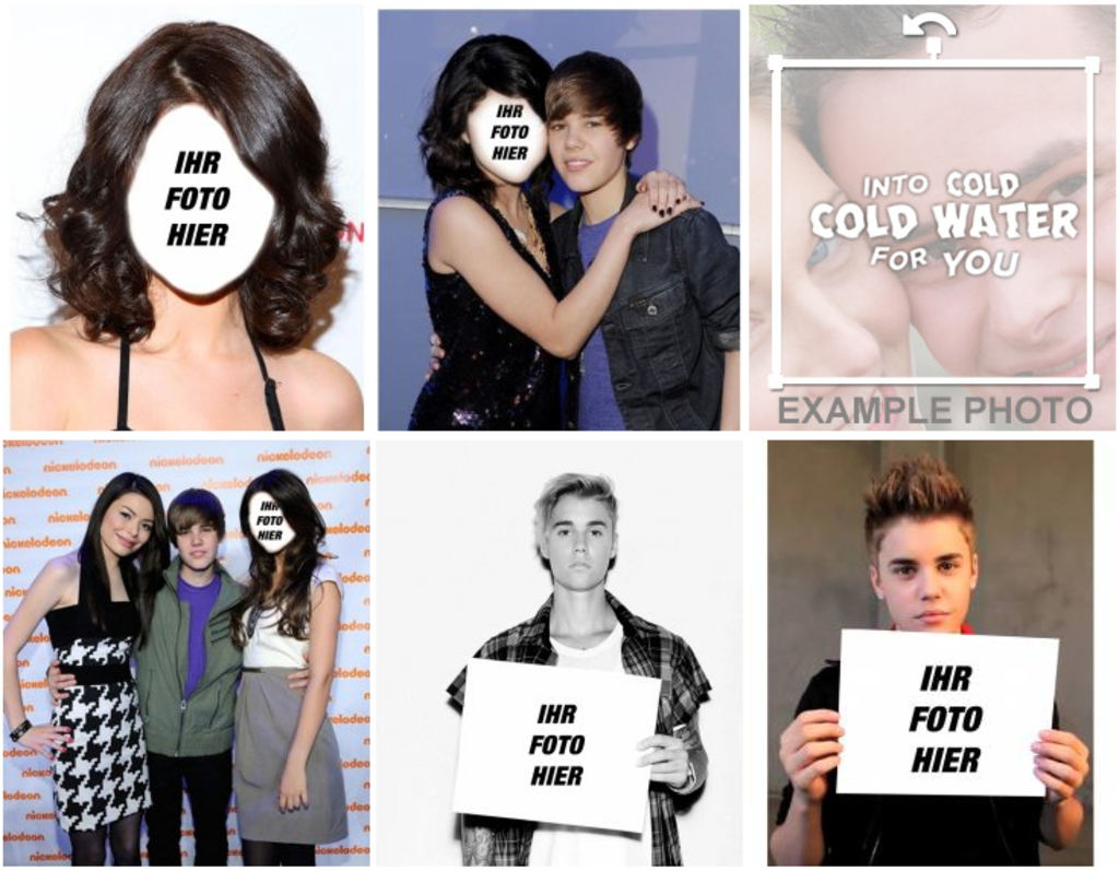 Machen Fotomontagen mit Justin Bieber und Ihr Foto