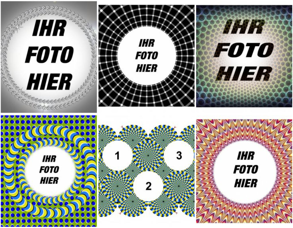 Originalfoto Effekte und Rahmen von optischen Täuschungen