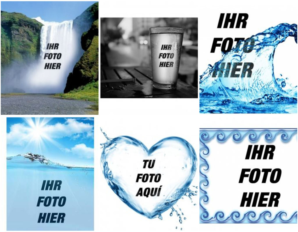 Wirkung von Wasser, mit Ihren Fotos kostenlos bearbeiten