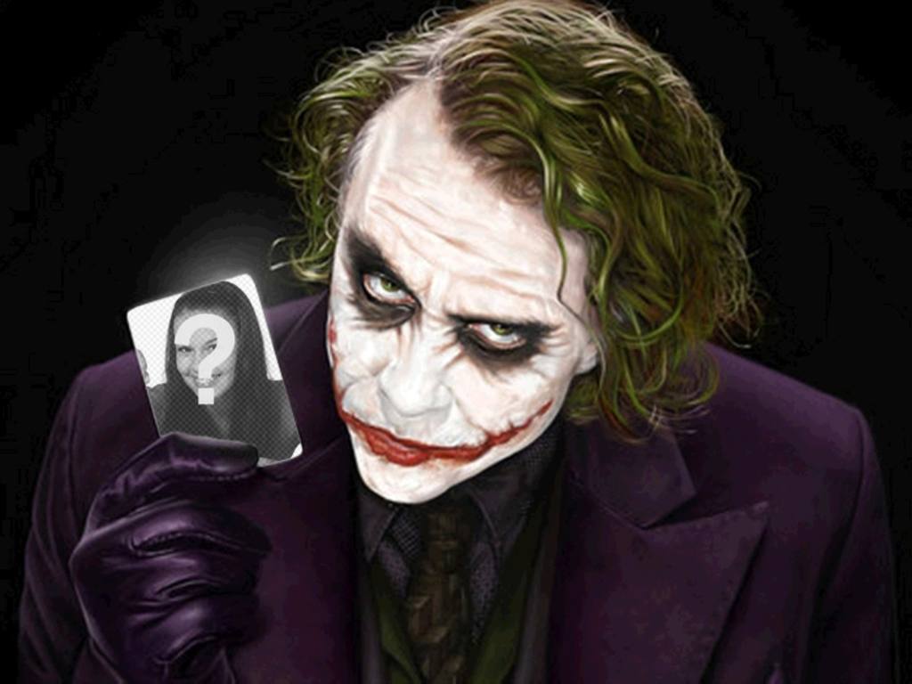 Holen Sie sich eine leichte und einfache Montage dieses kostenlose professionelles Finish, bestehend aus Ihr Foto von Joker, Batman-Antagonisten..