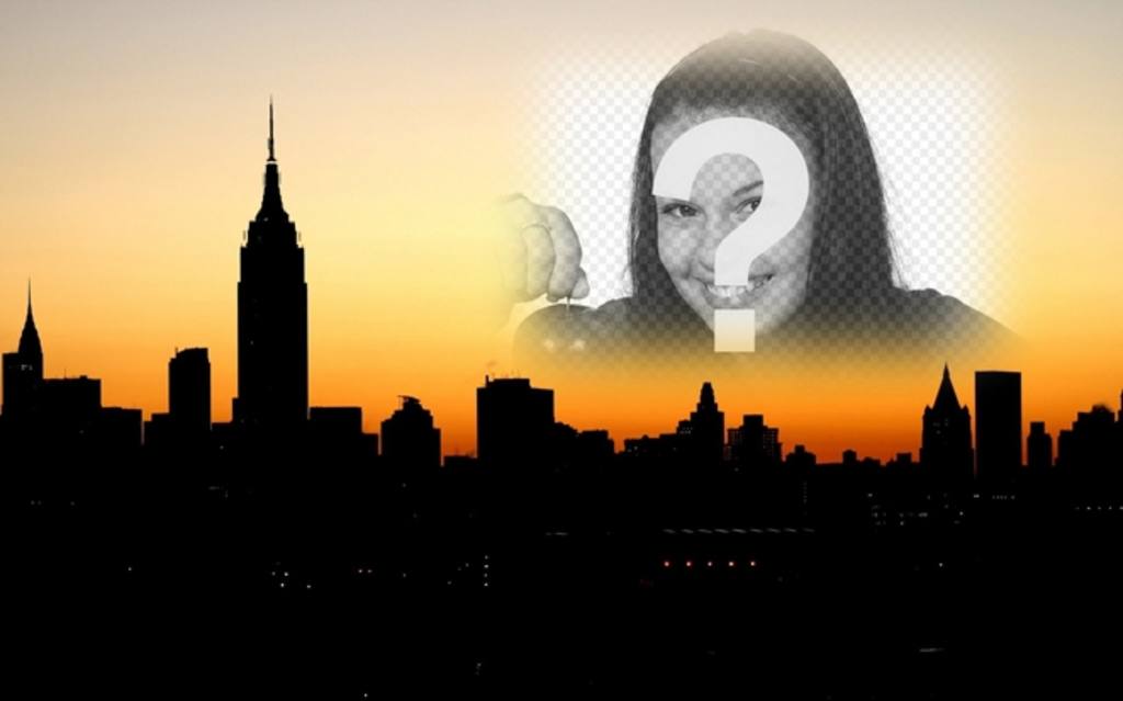 Legen Sie Ihr Foto Postkarte mit der Stadt New York in den Hintergrund. Foto hochladen und erstellen Sie die Karte aus und senden es an der gleichen..