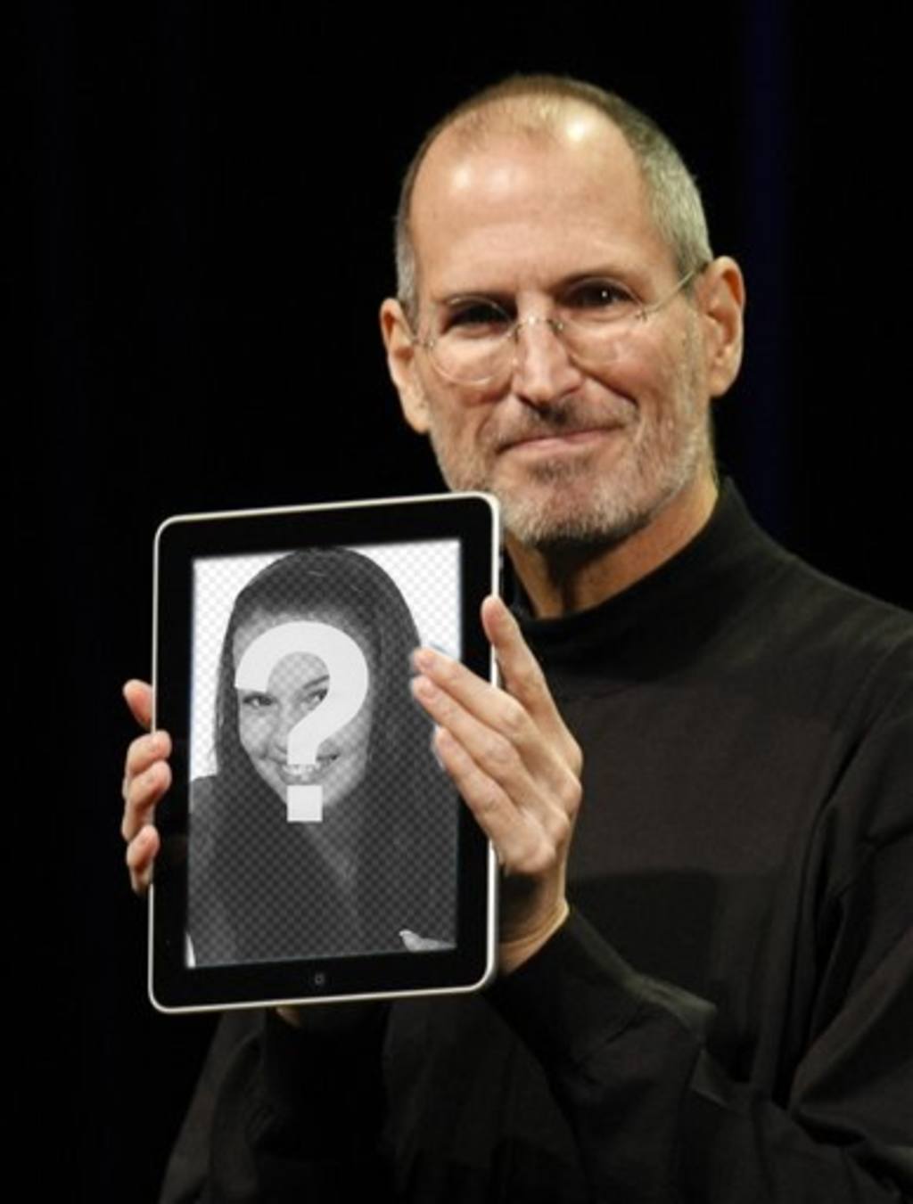 Fotomontage mit beliebten Charakteren. in dieser Montage, Steve Jobs, CEO von Apple lässt Ihre Fotos in einem..