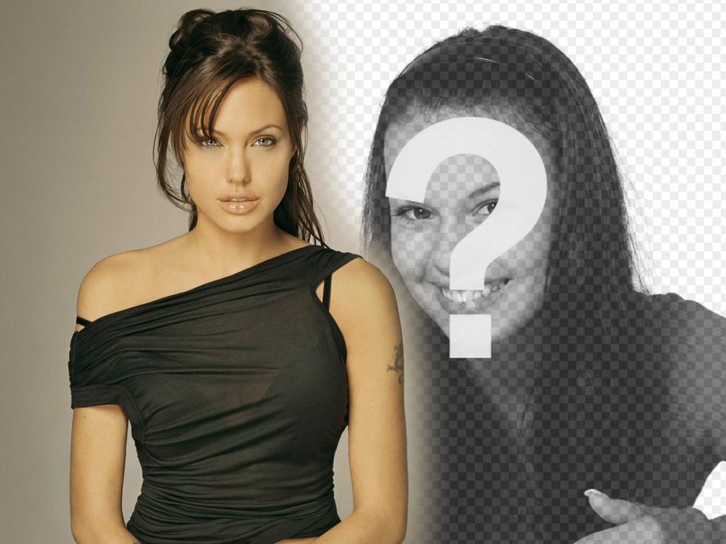 Fotomontage mit Angelina Jolie an seiner Seite zu erscheinen. ..