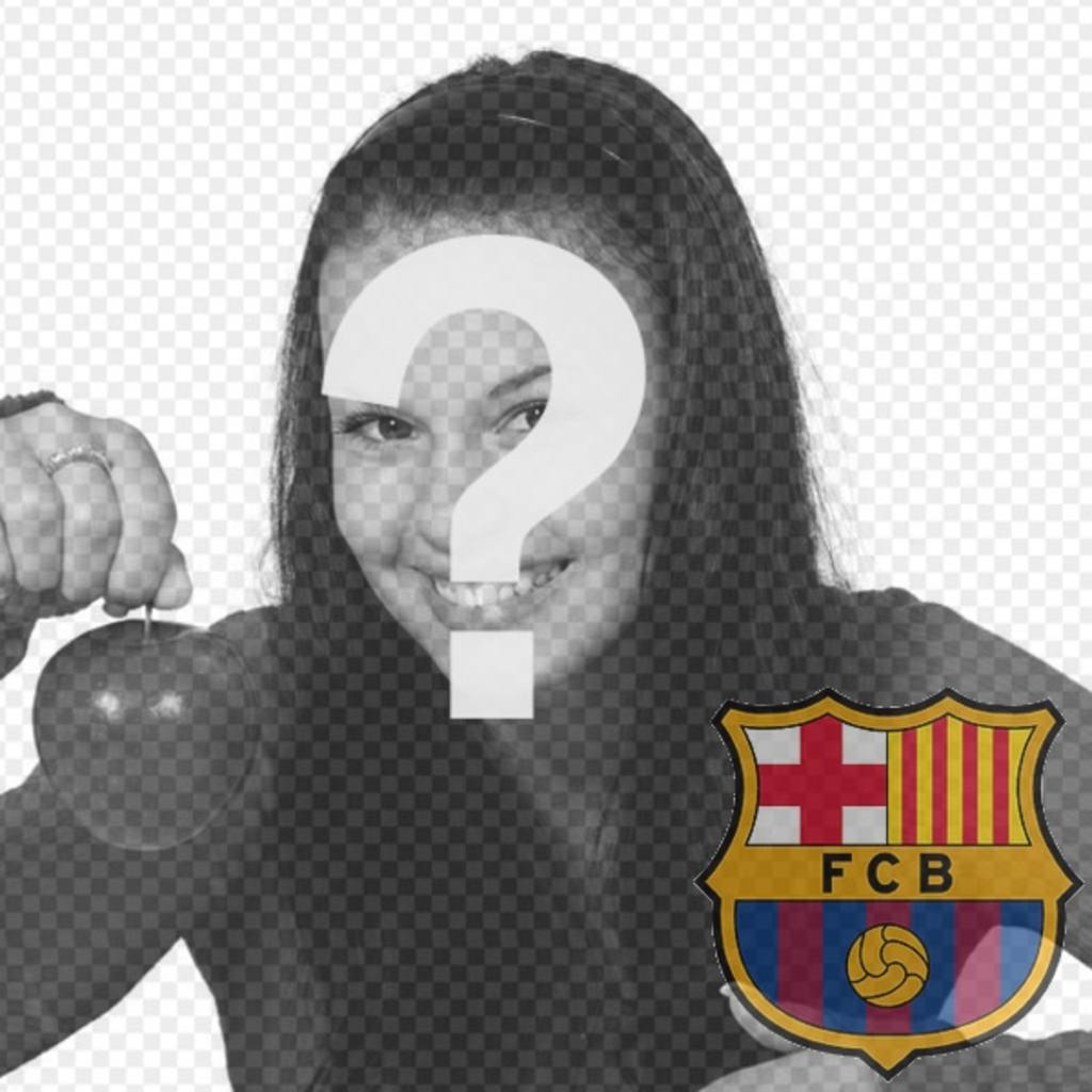 Fotomontage auf den Schild des FC Barcelona in Ihr Foto..