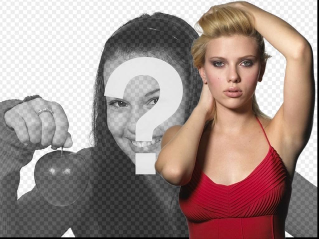 Foto-Effekt, zusammen mit Scarlett Johansson, die..