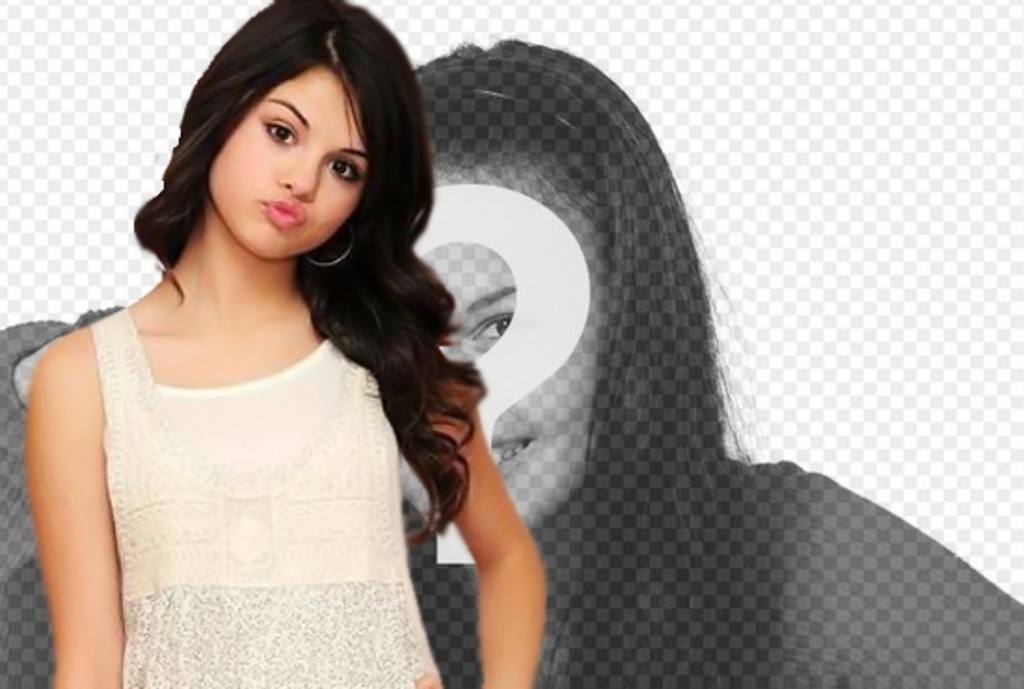 Machen Sie eine Montage zusammen mit Sängerin Selena Gomez. Fotomontage zusammen mit Selena, laden Sie Ihr Foto und überraschen Sie Ihre..