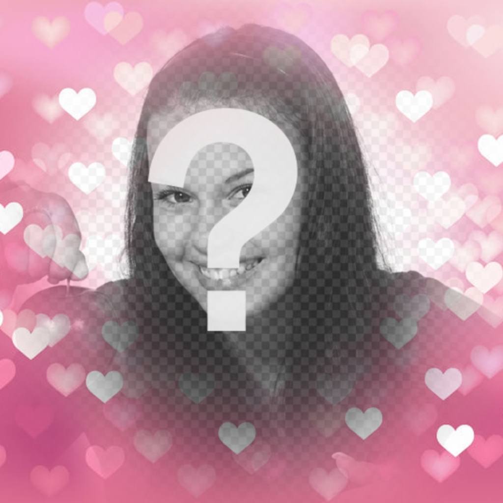 Sie können diese rosa Hintergrund mit Farbverlauf zu Ihren Fotos hinzufügen mit hellen Herzen einfach und..
