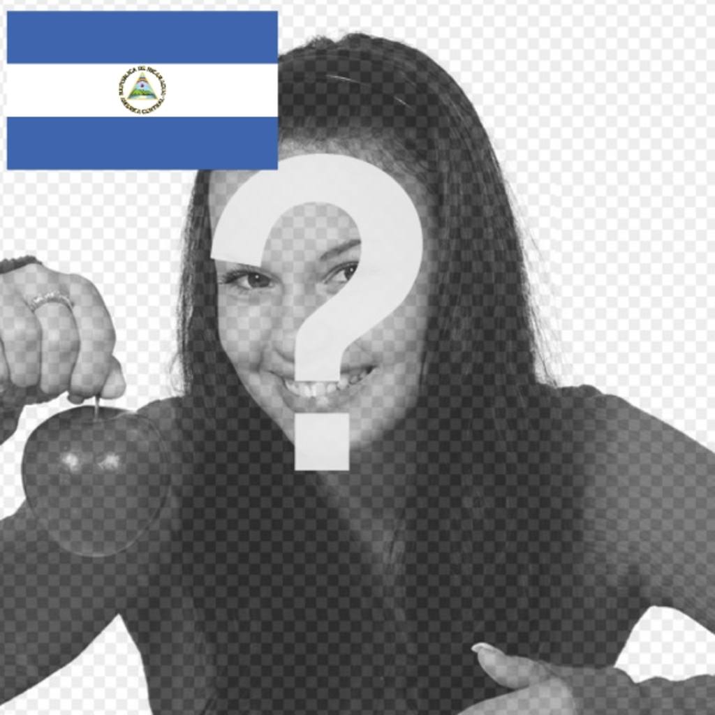 Fügen Sie den Nicaragua-Flagge, um Ihre Fotos von Facebook und Twitter..