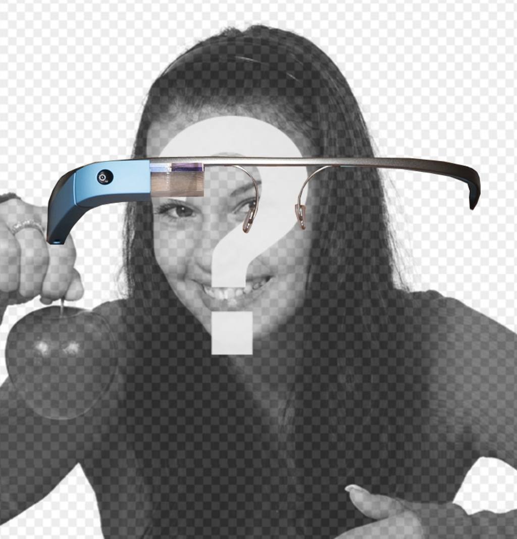 Fotomontage, wie Sie über ein Google-Glass-Brille..