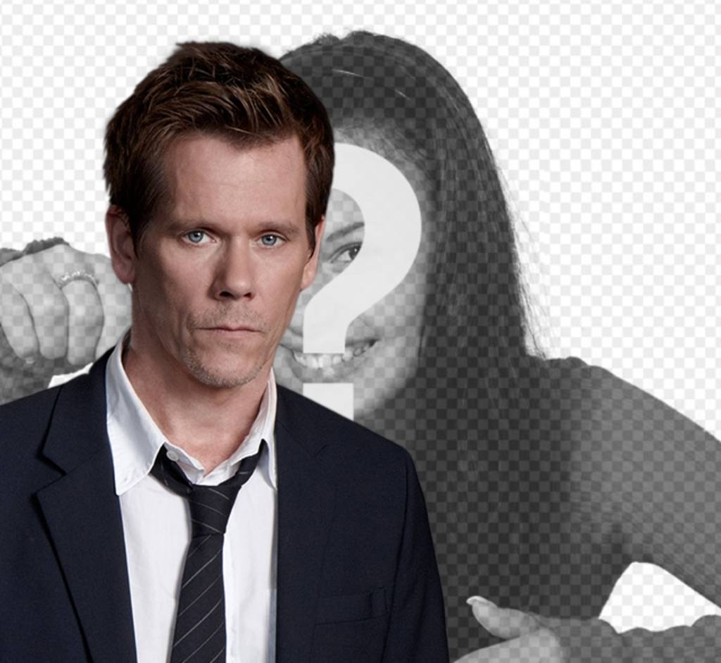 Machen Sie diese Fotomontage und ein Bild mit Kevin Bacon, Schauspieler in der TV-Serie 