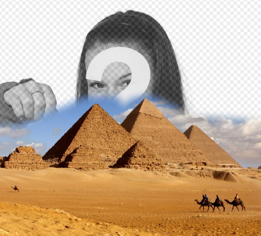 Effekte, um Ihr Foto in die Pyramiden von Ägypten zu bringen. ..