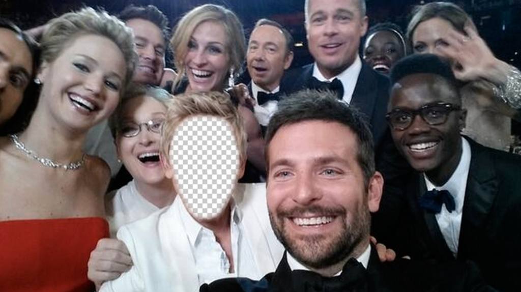 Fotomontage des berühmten selfie der Oscar-Verleihung mit Ihrem Foto zu tun ..