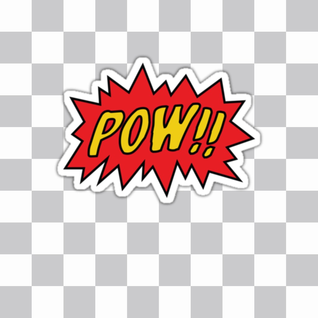 Legen Sie die Sound-Effekt der POW in Batman-Comics auf Ihr Foto mit diesem Aufkleber. ..