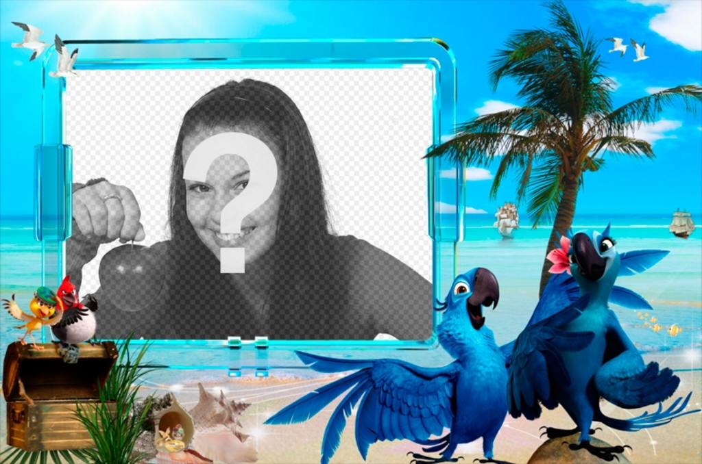 Sommer-Fotomontage, um das Foto an einem Strand setzen. ..