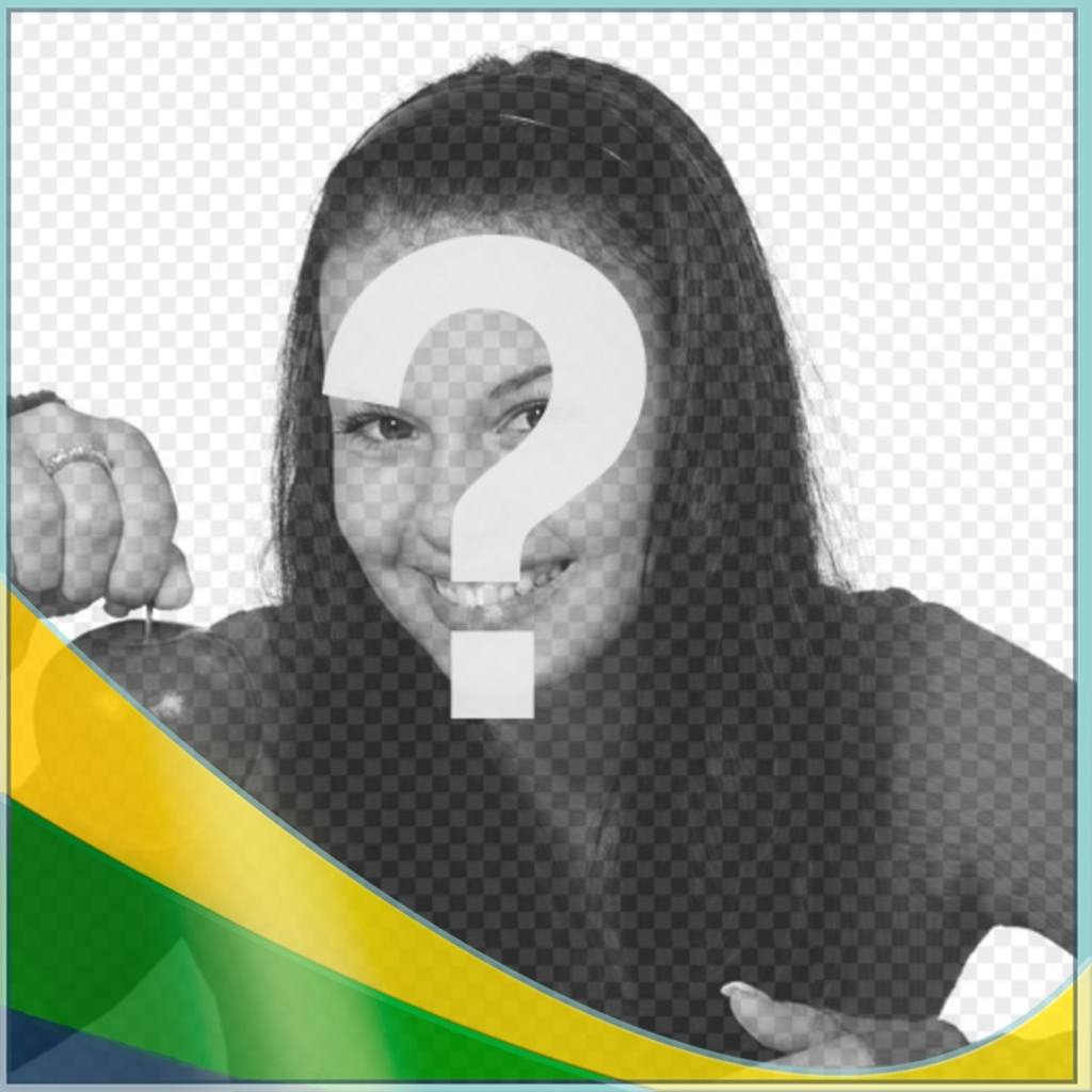 Foto-Effekt, um die Farben von Brasilien falg in Ihr Foto setzen ..