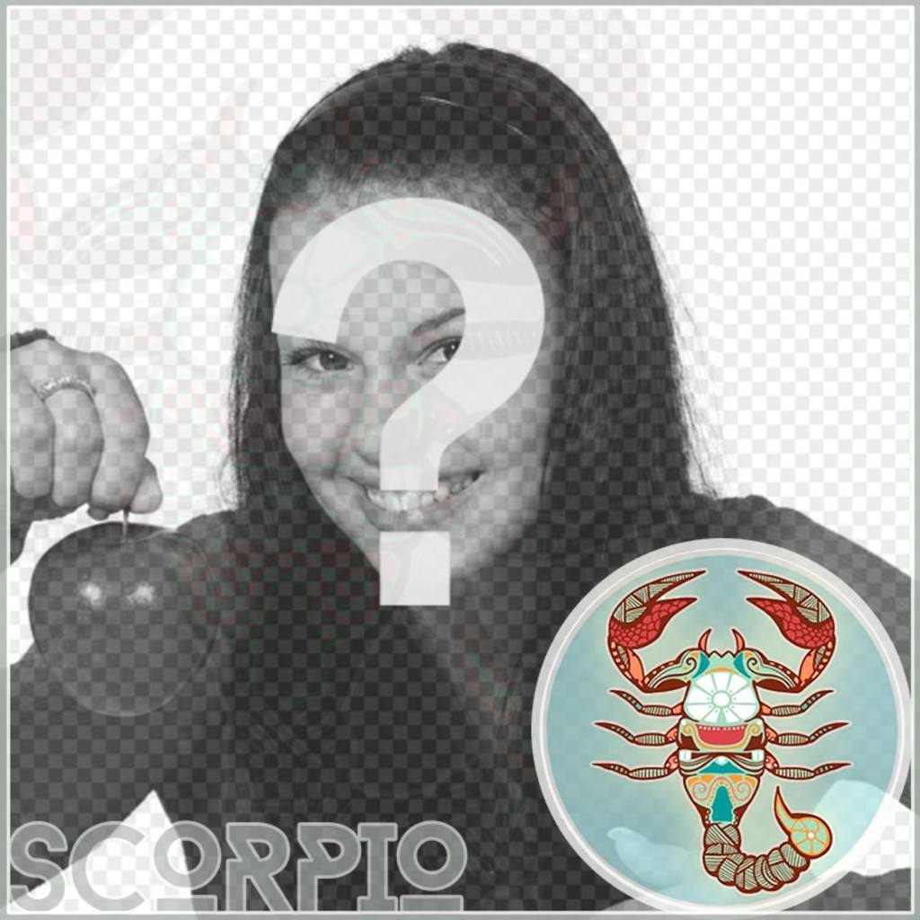 Rahmen für Ihr Profilbild mit einer symbolischen Darstellung der Sternzeichen Skorpion. ..
