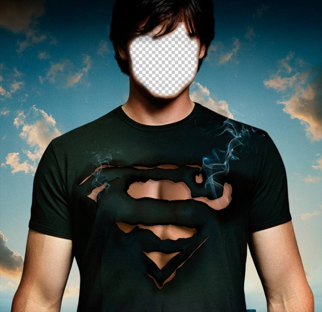 Fotomontage Personifizierung Tom Welling von Smallville als Superman. ..