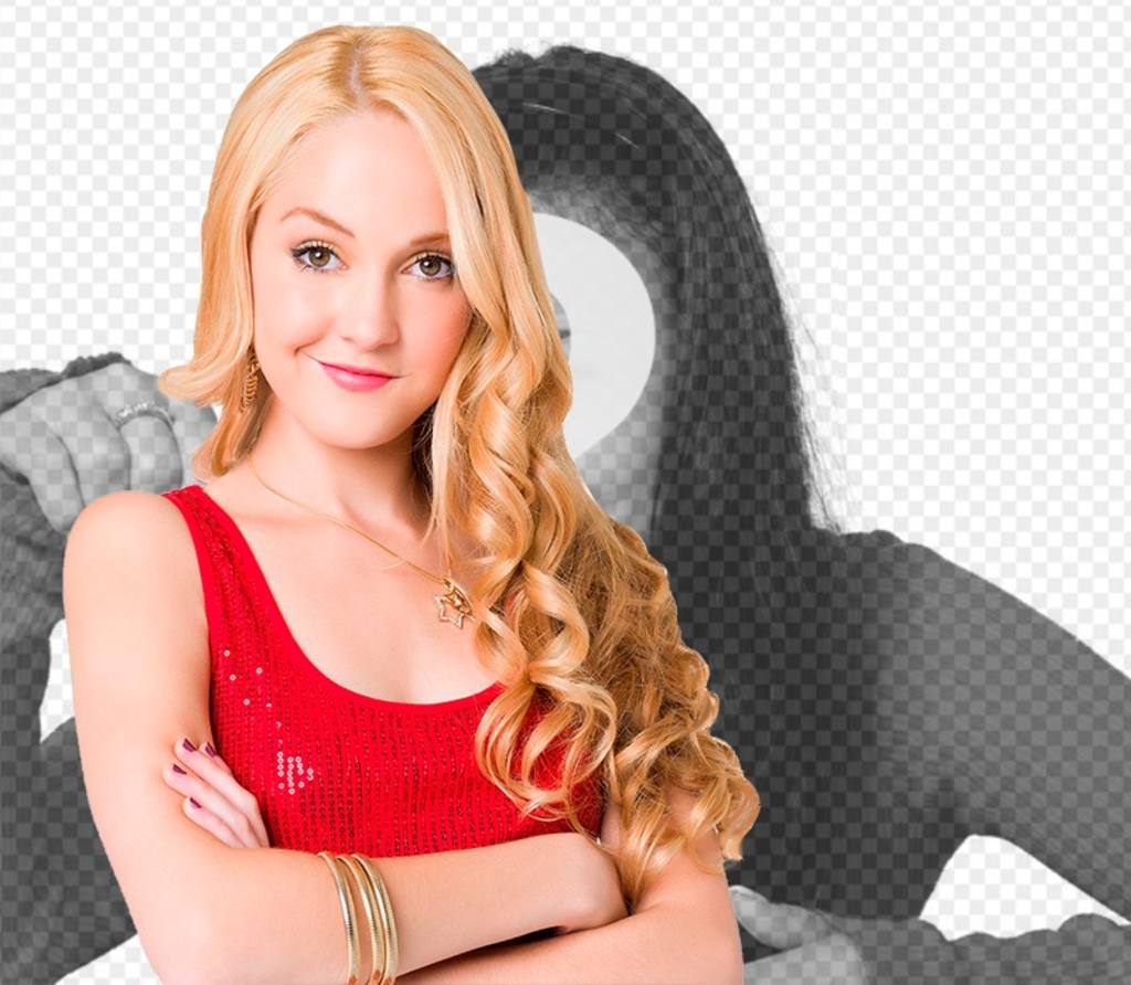 Fotomontage mit Ludmilla Reihe von Violetta. Posa ..