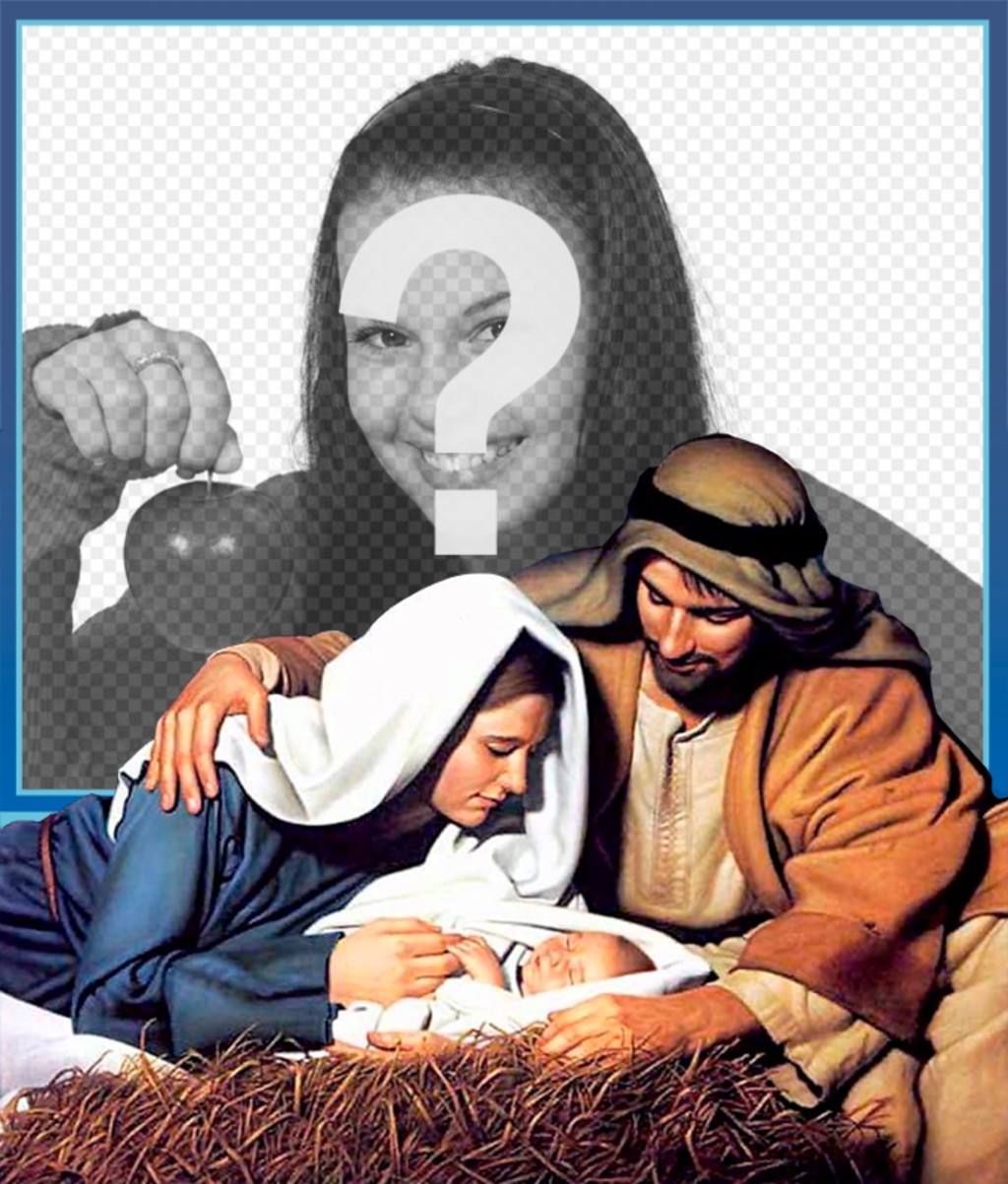 Jesus Manger Weihnachtskarte zum Hochladen Ihres Fotos ..