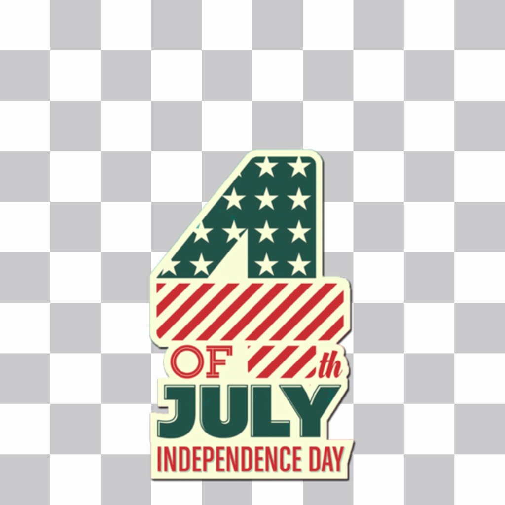 Aufkleber Juli 4. bis Unabhängigkeitstag der Vereinigten Staaten zu feiern. ..