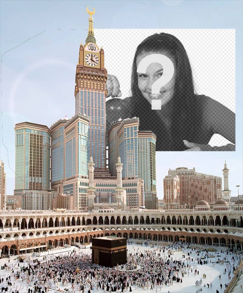 Reise Postkarte nach Mekka, die größte Stadt Saudi-Arabiens. ..