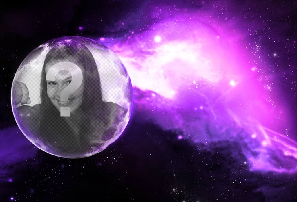 Fotomontage, um Ihr Foto auf einem Planeten setzen ..