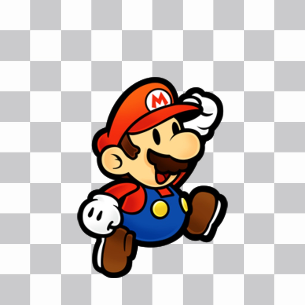 Aufkleber von Mario springen ..